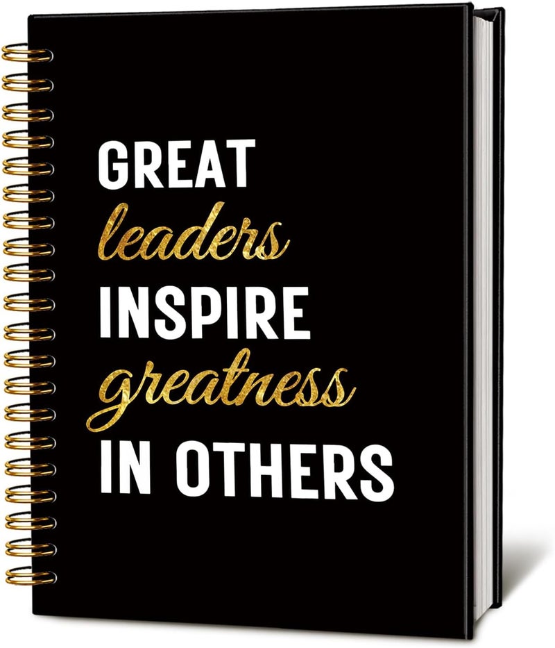 WLIANG LIANHW Inspirational Leader Notebook, Leader Gifts Notebooks for Note Taking, Appreciation Gift for Leaders Journal, Great Leaders Inspire Greatness in Other Journals for Writing, Office Spiral Notebook 5.5x8.3 Inch - Image 1
